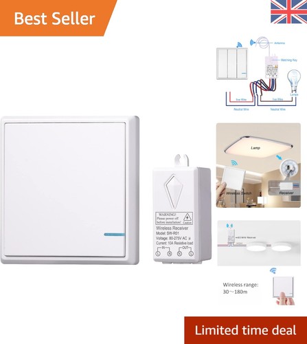 Compact wireless light switch - wireless,